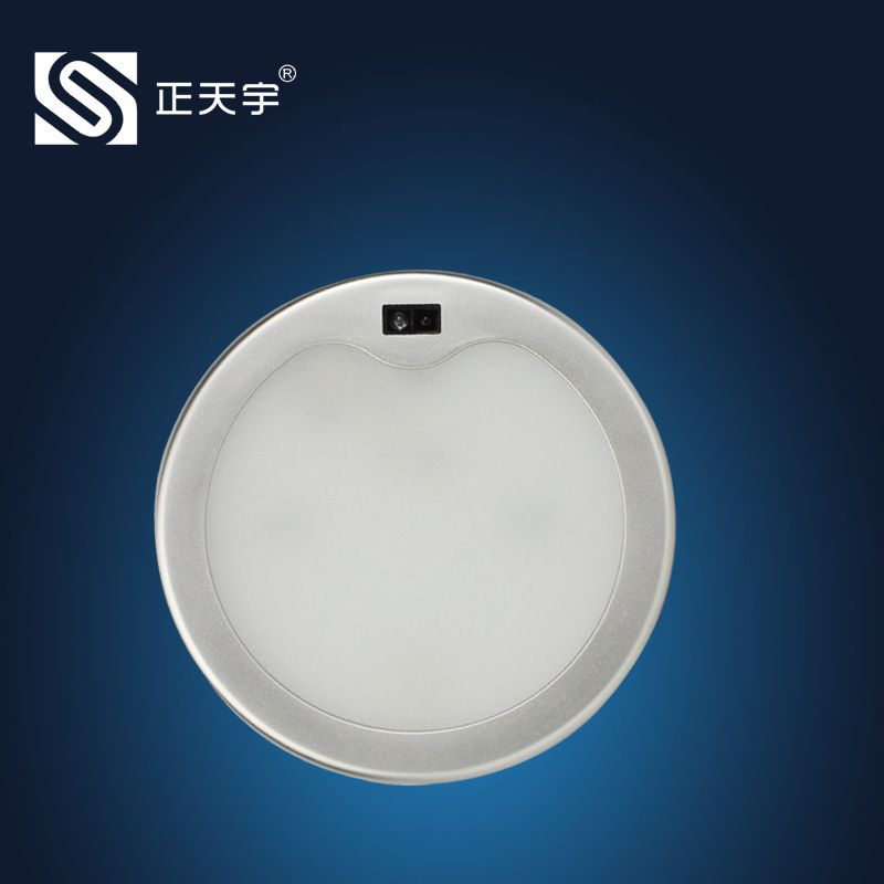 3W Round LED Sensor Kitchen Cabinet Spotlight / Dimmable Indoor Light for Furniture