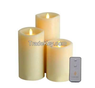 Led Flameless Moving Wick Led Pillar candles