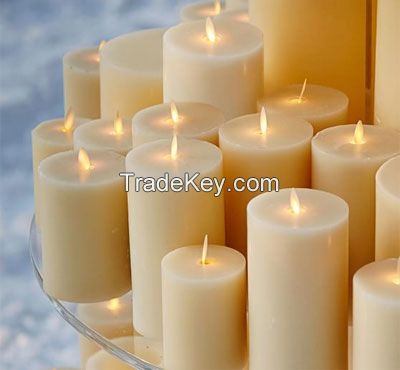 Flat Top Electric Moving Wick Flameless Paraffin Wax Led Candle Light With Remote Control For Table Decoration