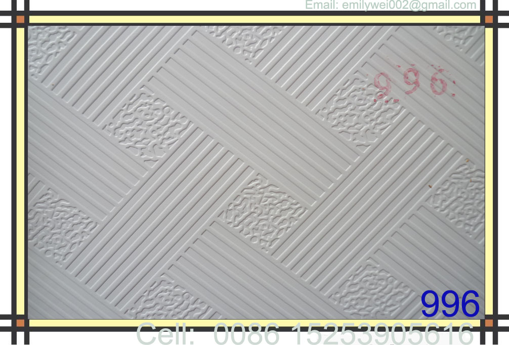 Pvc Laminated Gypsum Ceiling Tile