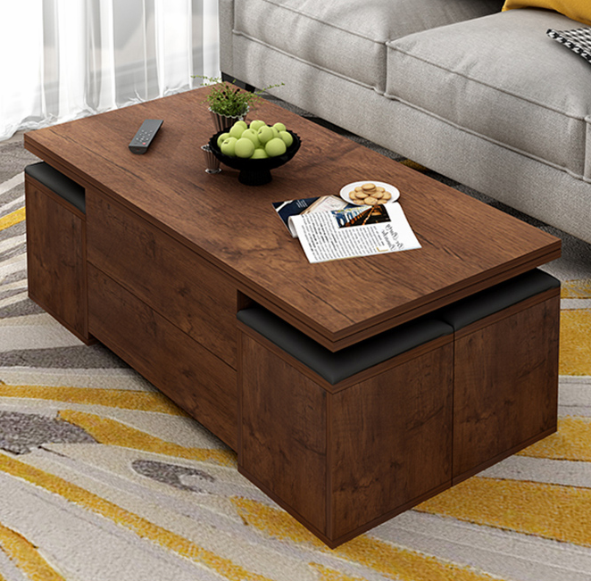 mdf material coffee table tea table with seat 