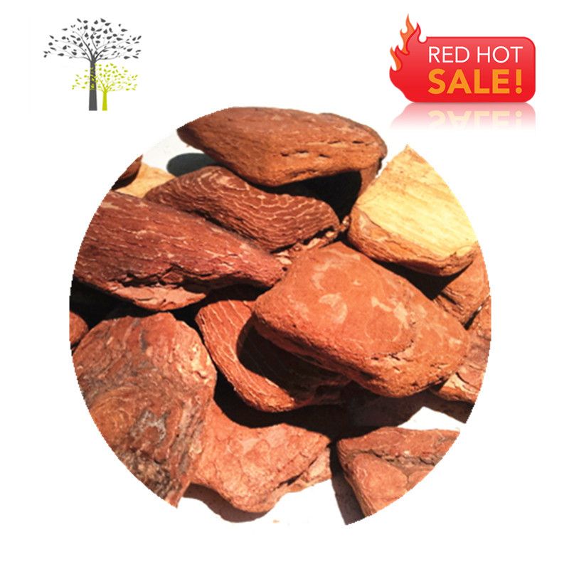 Natural light red brown pine bark mulch