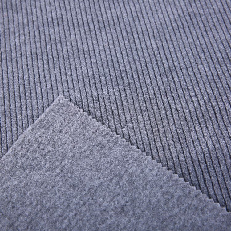 Polyester grey wholesale fleece fabric knitting fabric for garments