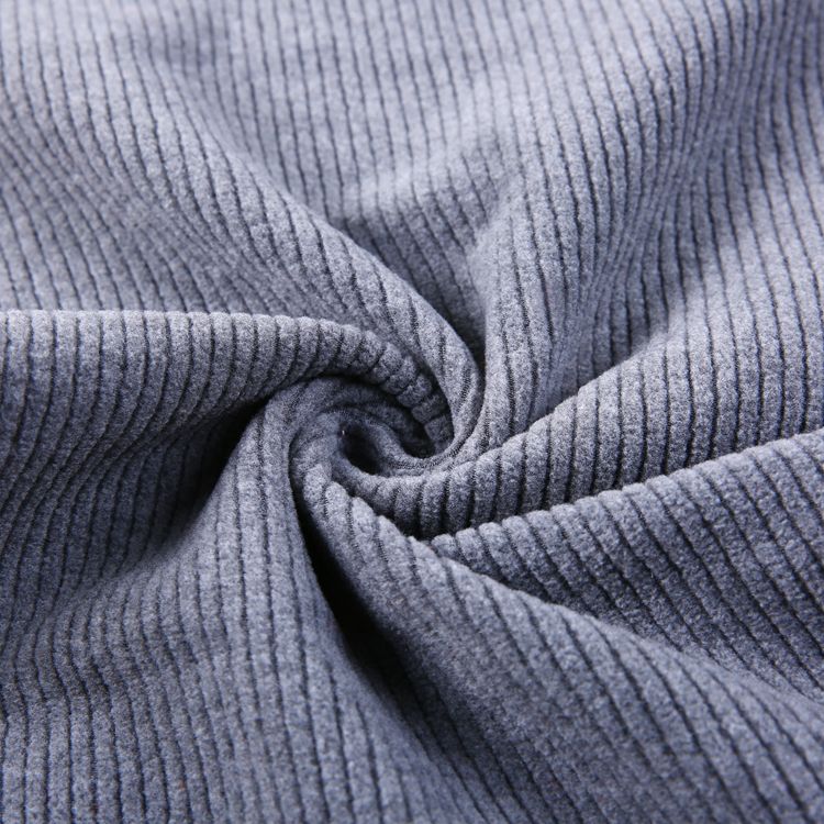 Polyester grey wholesale fleece fabric knitting fabric for garments