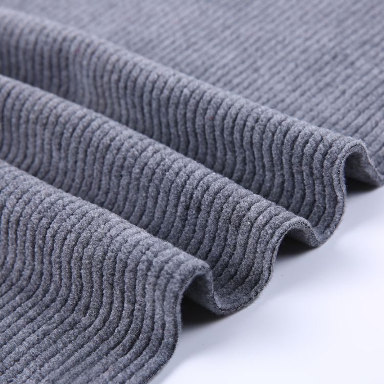 Polyester grey wholesale fleece fabric knitting fabric for garments