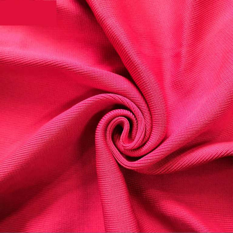 Home textile plain polyester spandex fabric rib fabric knit spandex fa