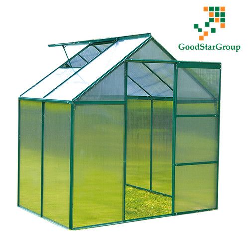 GSG Outdoor Walk-In Polycarbonate Aluminum Greenhouse with Aluminum Frame 