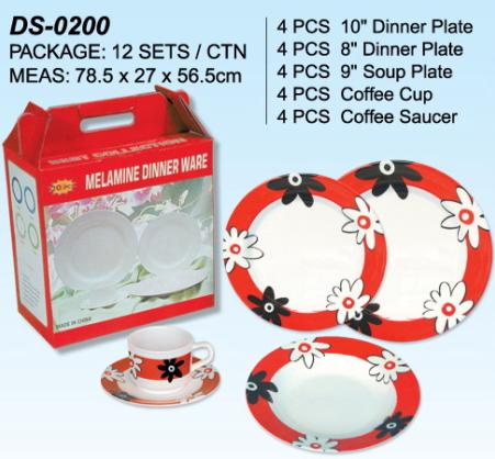 melamine dinner set