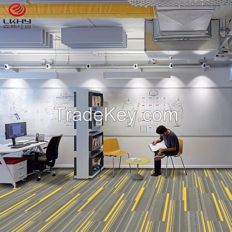 2019 hot design 100% Nylon PVC back carpet tile office home hotel using pvc floor carpet tiles factory