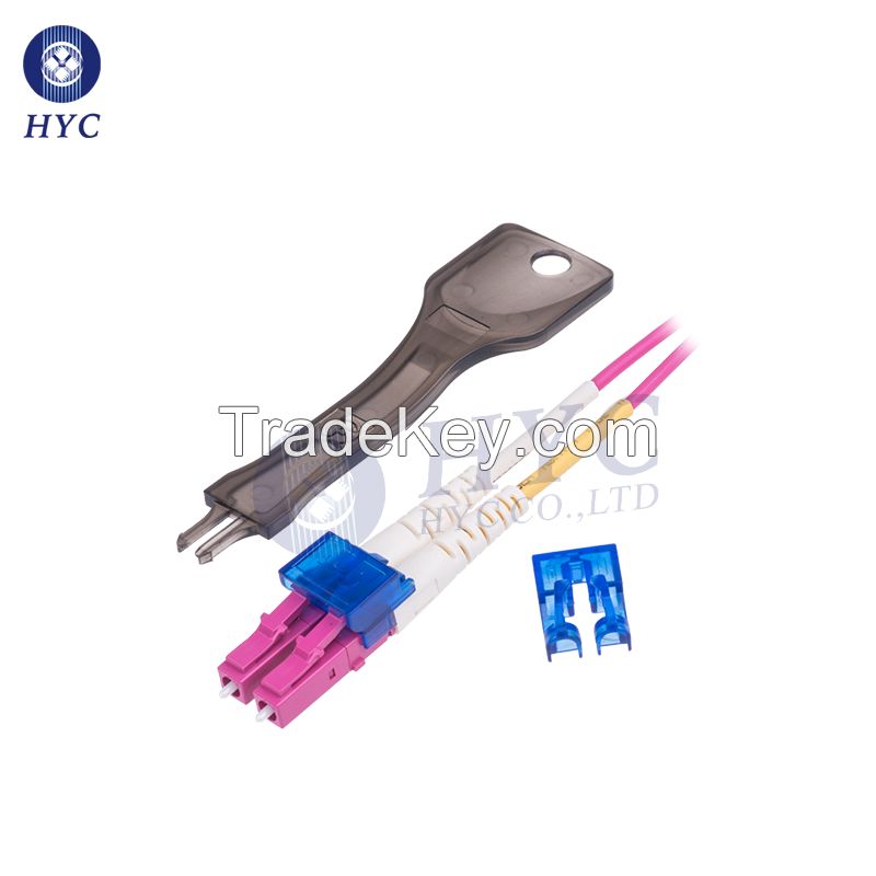 LC Secure Lockable Connector Keyed LC Fiber Optic System HYC Co Ltd