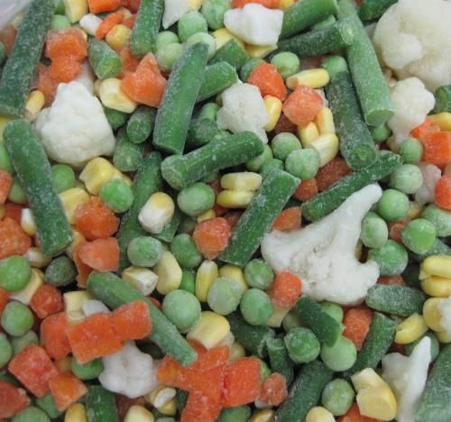 Frozen vegetable and broccoli