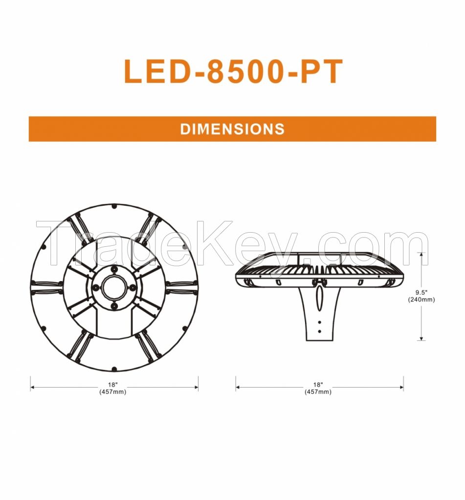 LED post top light  (LED-8500-PT)