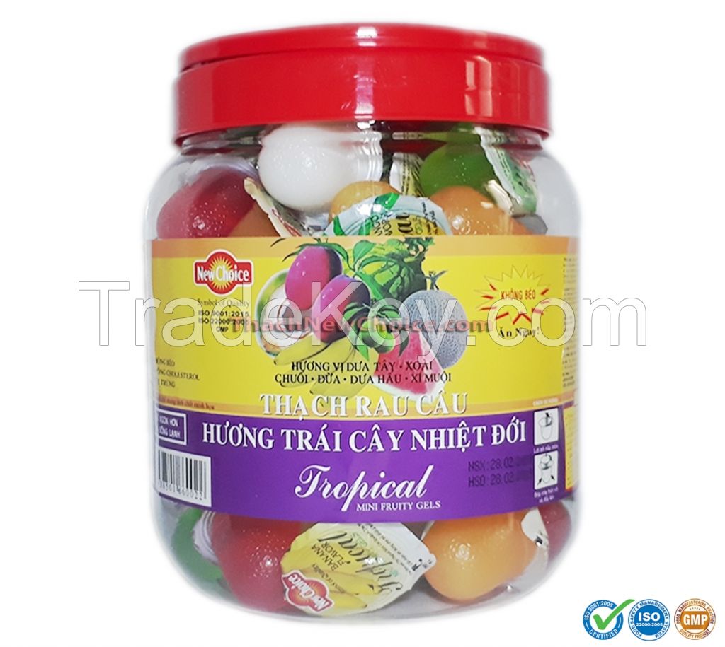 New Choice Tropical Flavor Mini Fruity Gels (1000g/jar)