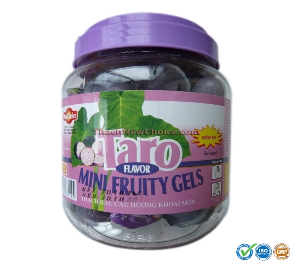 Taro Flavor Mini Fruity Gels (1000g/jar)