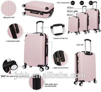 trolley case luggage travel bags hard suitcase abs pc carry on cabin luggage