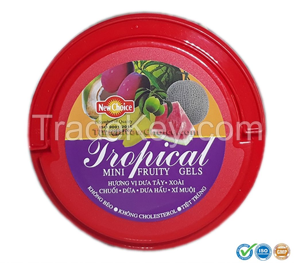 New Choice Tropical Flavor Mini Fruity Gels (1000g/jar)