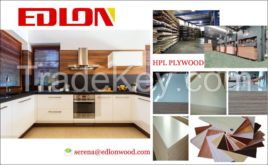 high glossy panels laminating hot press plywood furniture 12mm hpl plywood