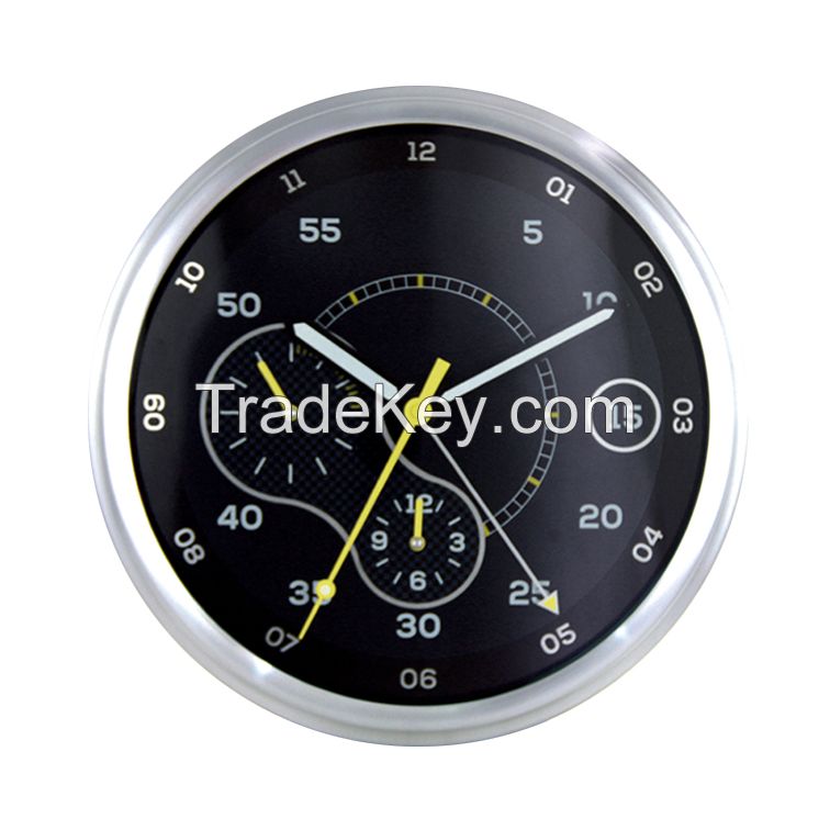 Multifunctional Arch Cover Car Dashboard Round  Metal Wall Clock
