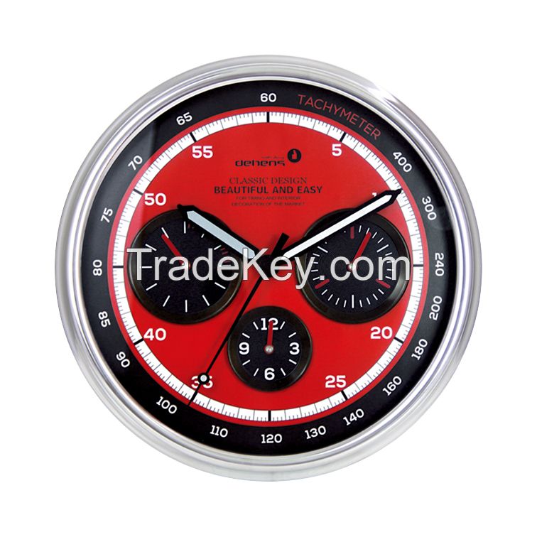 Multifunctional Arch Cover Car Dashboard Round  Metal Wall Clock