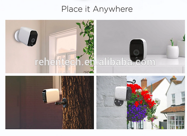 Rehent wire-free outdoor IP camera WiFi CCTV camera 2.0MP pir security