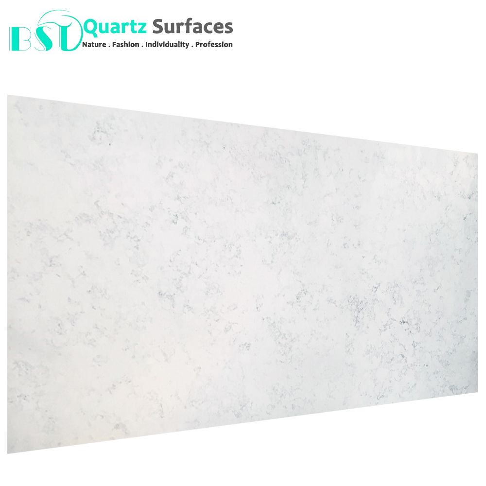 Italy Bianco Carrara Quartz Stone Countertop, Quartz Table Top