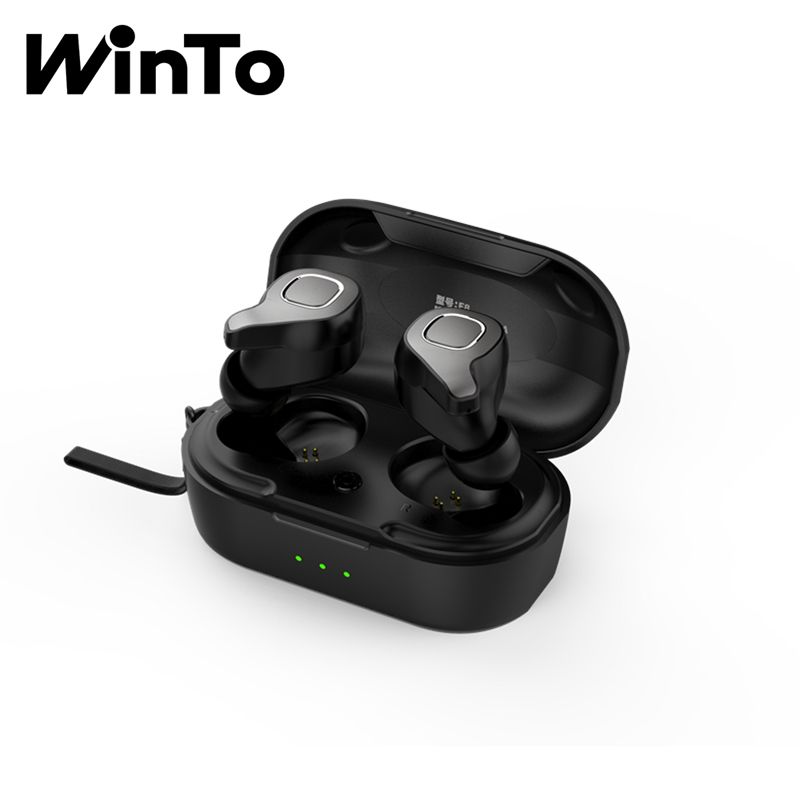Fashion TWS Wireless Earphones BT 5.0 Bluetooth Headphone Business Style Earbuds Clear Phone Talk