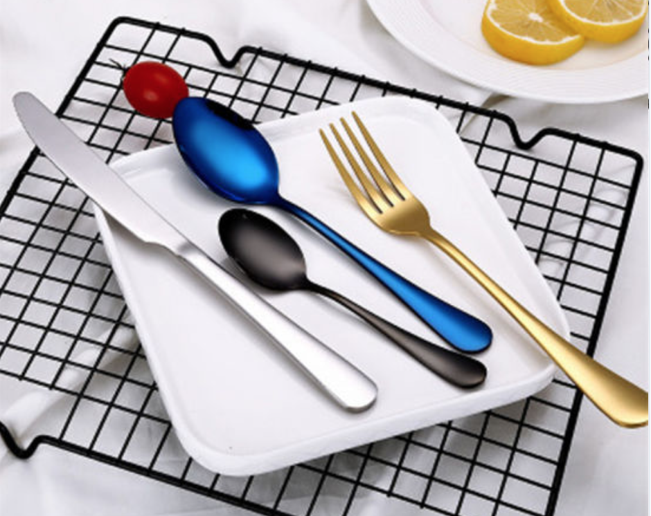 High Quality Restaurant and Hotel Titanium Coating Cutlery Set