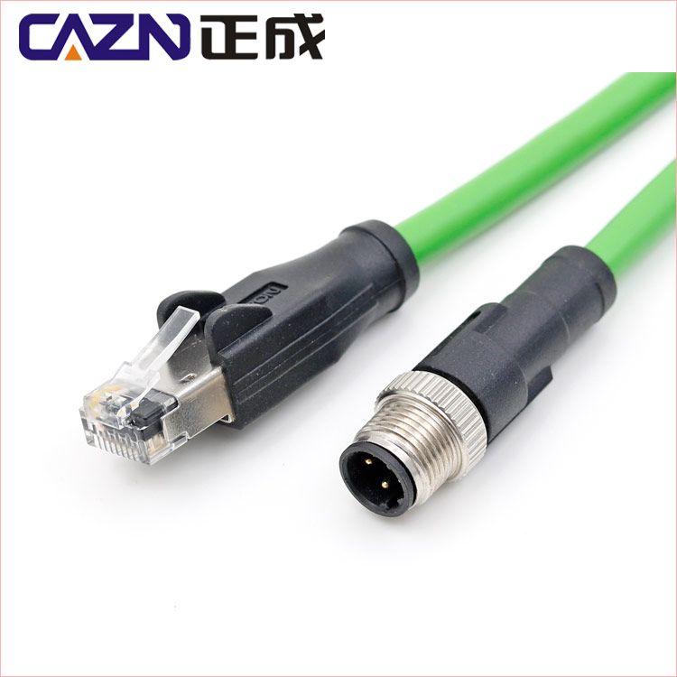 CAZN M12 D90 DEG-M4, CAT5E,CABLE ROCKBESTO TD010301  1-2823588-5