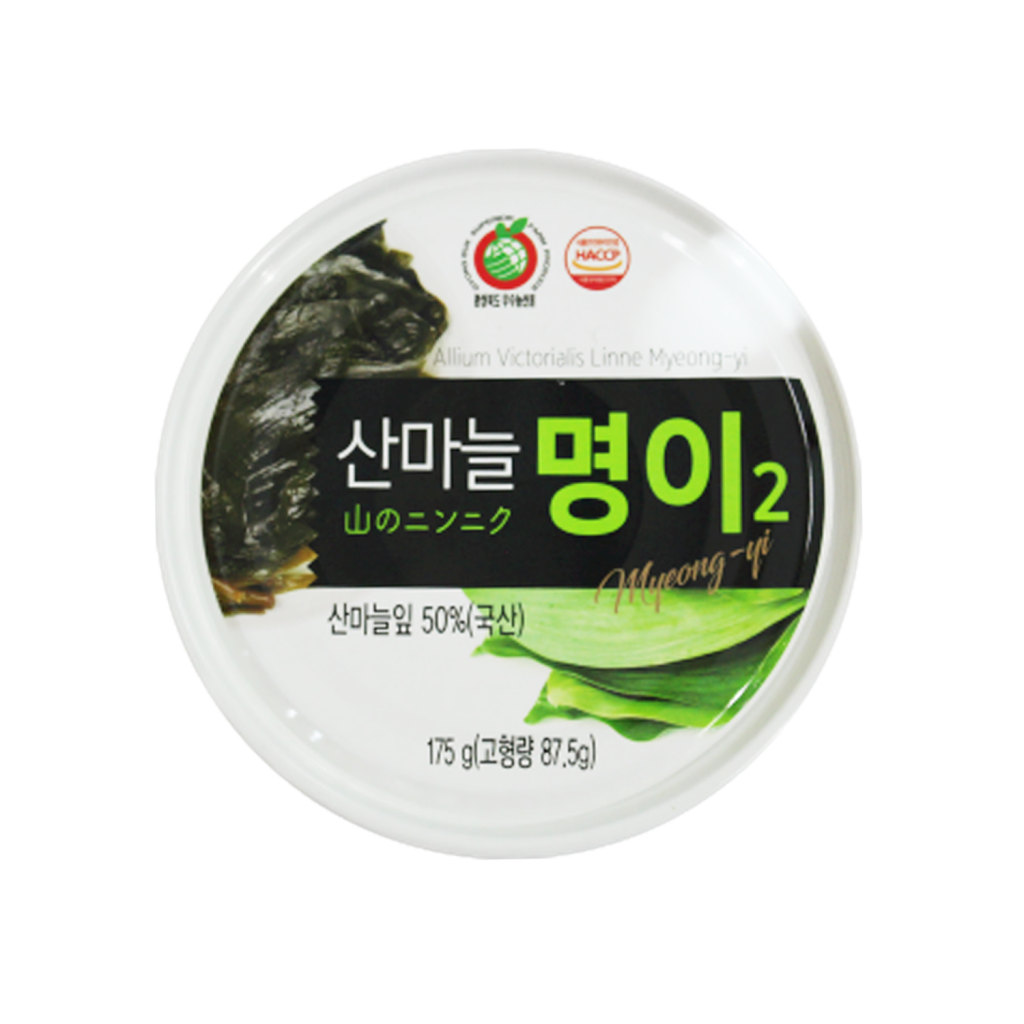 Canned Sanmaneul Myeong-yi (Mountain Garlic Leaf, alpine leek, victory onion) 175g - Dokdo Trade