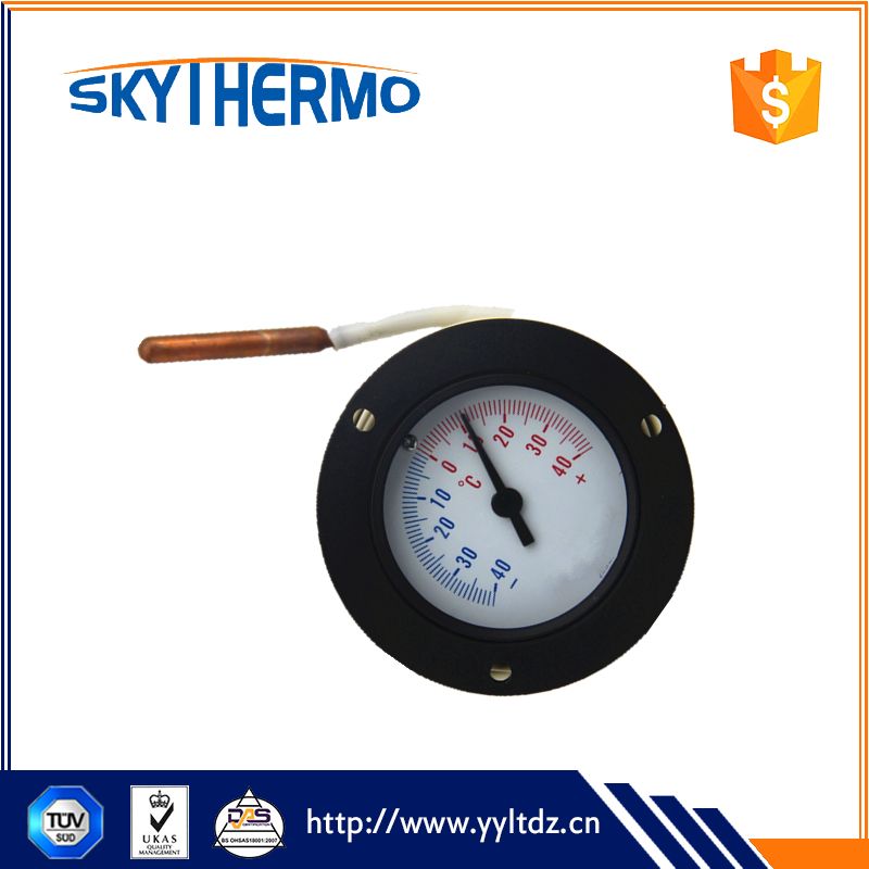 HVAC Boiler remote reading capillary thermometer  plastic pressure fro