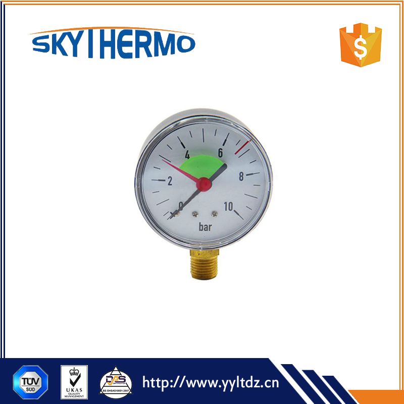 radial abs case manometer pressure gauge with lower mount connection