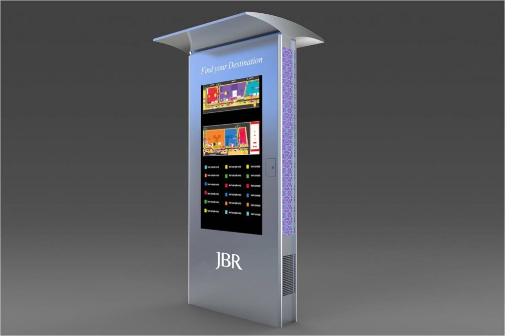 55inch free standing LCD advertising player kiosks with multi-touch Display Boards