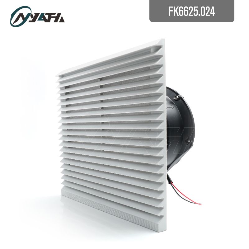 24v dc dual ball bearing 17251 axial fan and air filter 255*255 mm ventilation cooler fan filters and metal guard FK6625.024