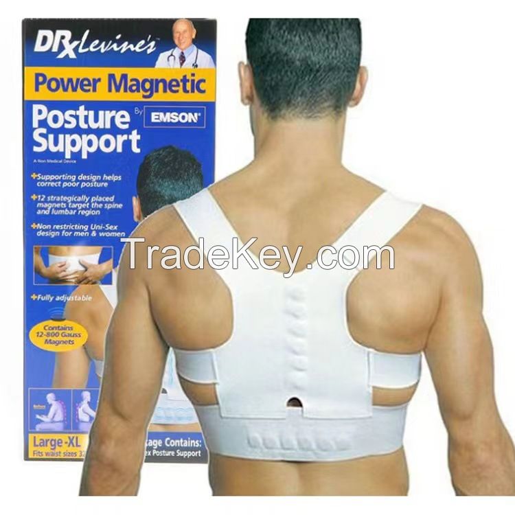 Magnetic Therapy Back Posture Corrector Brace Humpback Correction Shoulder Lumbar Support Belt Magnet Massage Spine Pain Relief Support Correcteur De Posture