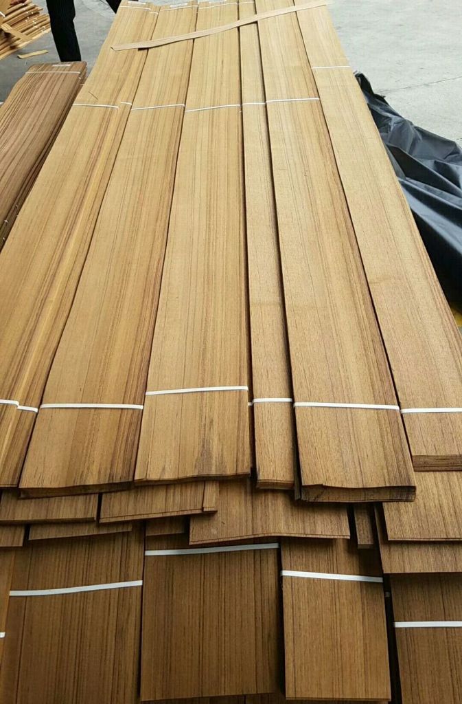 Teak Veneer Quarter Burma Teak Natural Veneers Teak Sliced Veneer for Interior Furniture Doors & Plywood