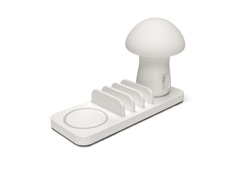 Tenee T-PC00601 multi-port USB and wireless charger with Mushroom light