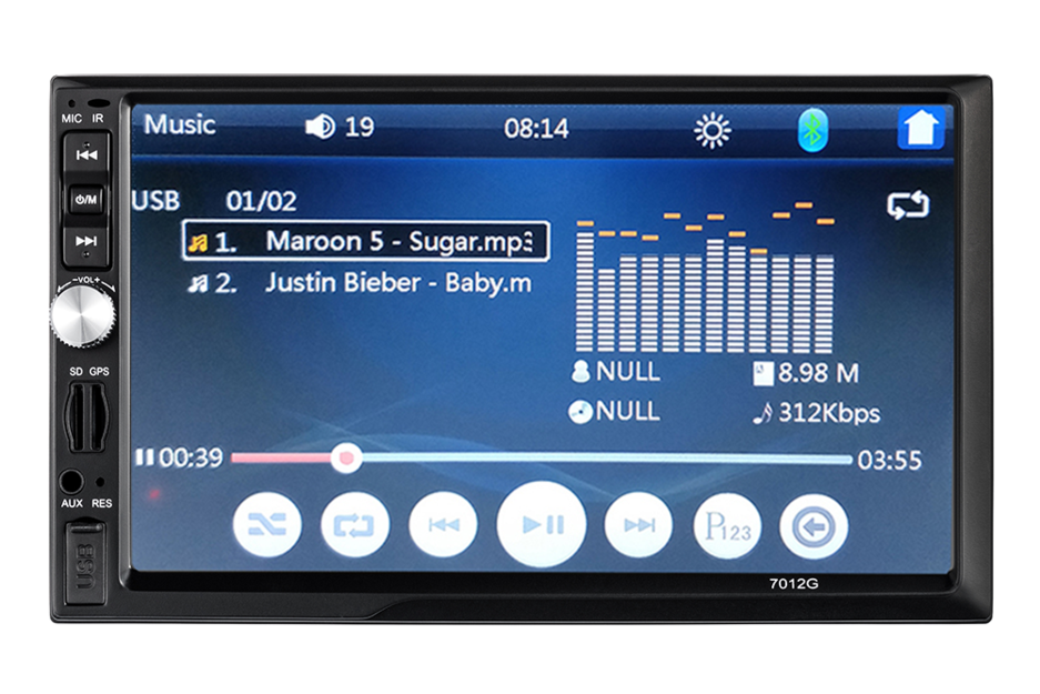 Car In Dash 2 Din 7 Inch Stereo Navigation FM Bluetooth Player