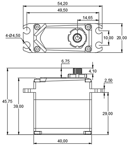 Cy Servos Relax3 Digital Brushless Waterproof Servos Stainless Steel Gears Aluminium Case