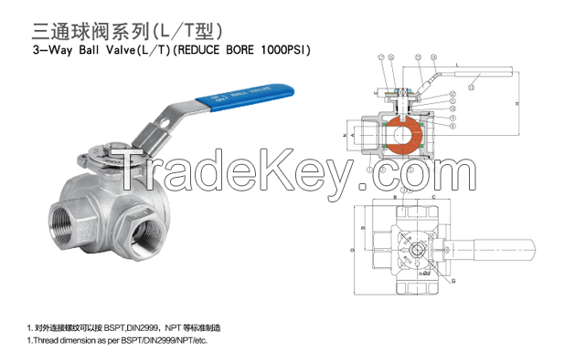 3-way ball valve