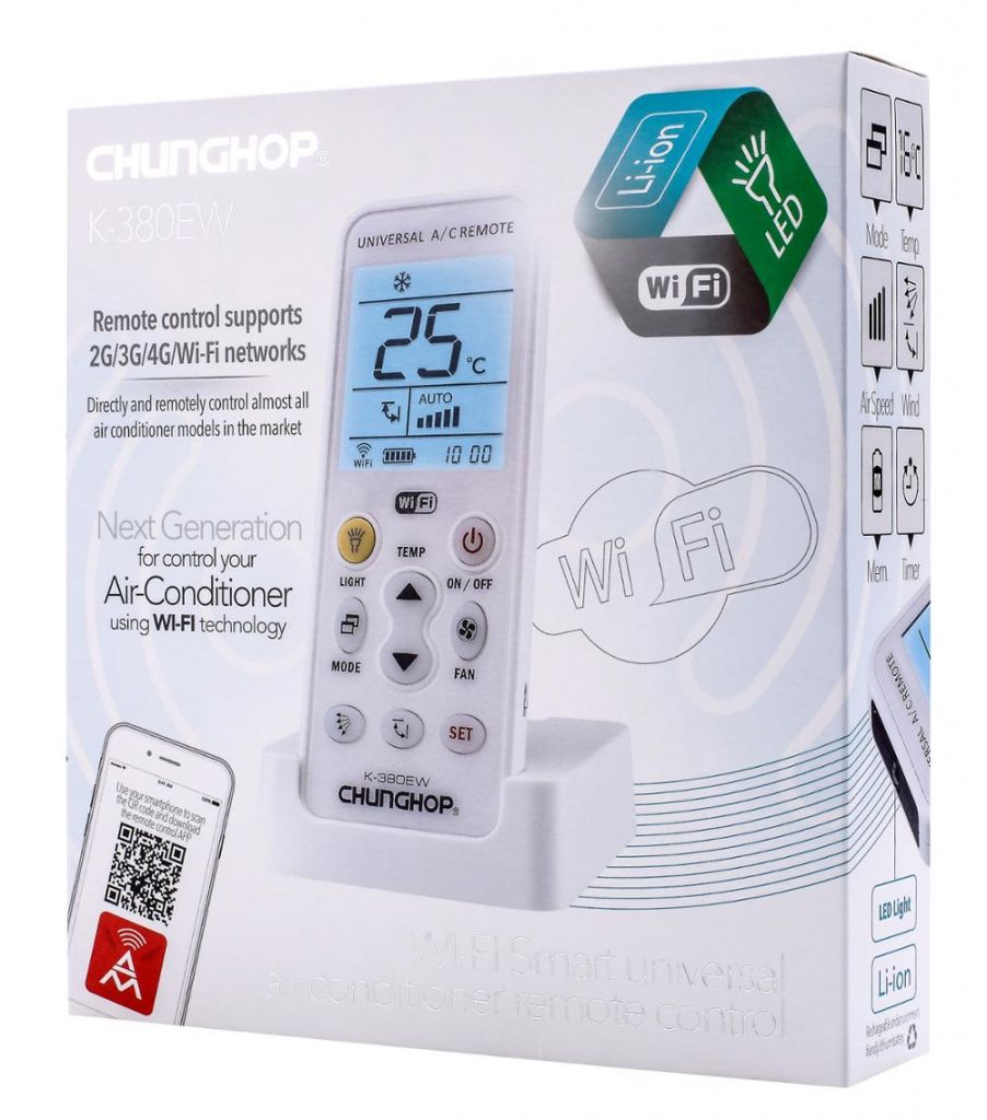 Chunghop K-380EW WI-Fi Smart Universal Air Conditioner Remote Control