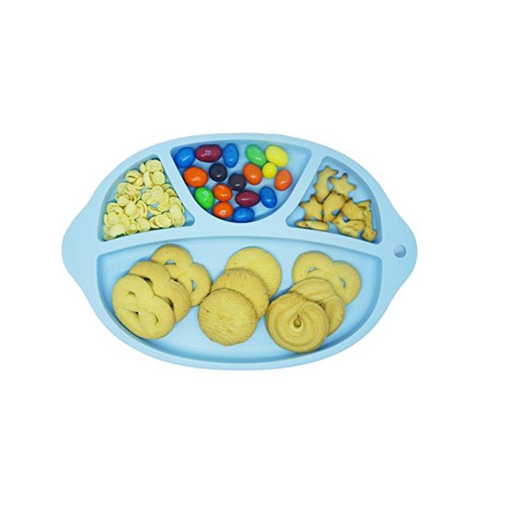 Microwave Dishwasher Safe BPA Free Silicone Grip Dish Suction Divided Baby Toddler Placemat Plate
