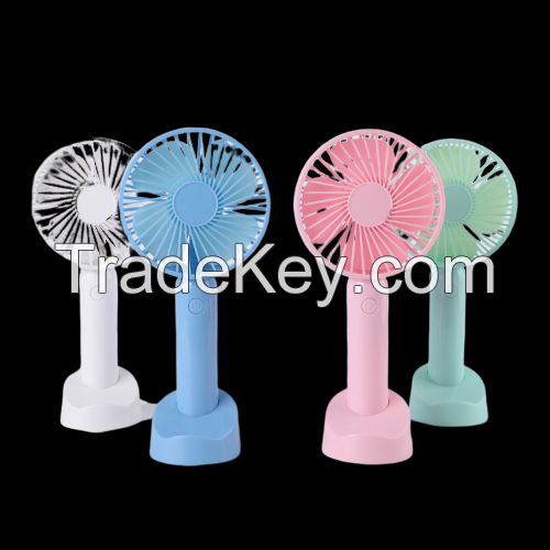 Portable Table Electric Rechargeable Folding Mini USB Fan with Power Bank, hold type mini fan