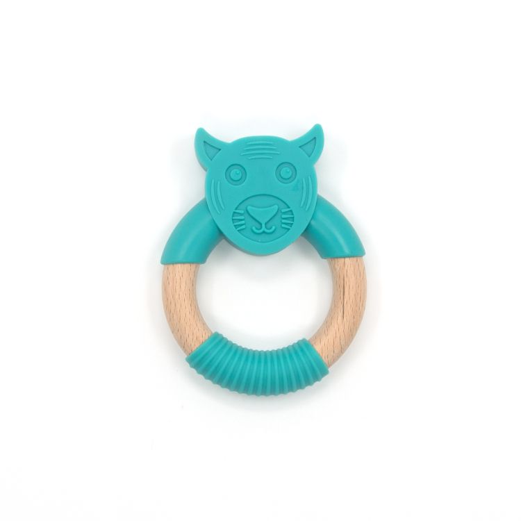  BPA Free Eco-friendly silicone baby teether for wholesale