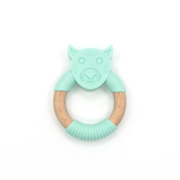  BPA Free Eco-friendly silicone baby teether for wholesale