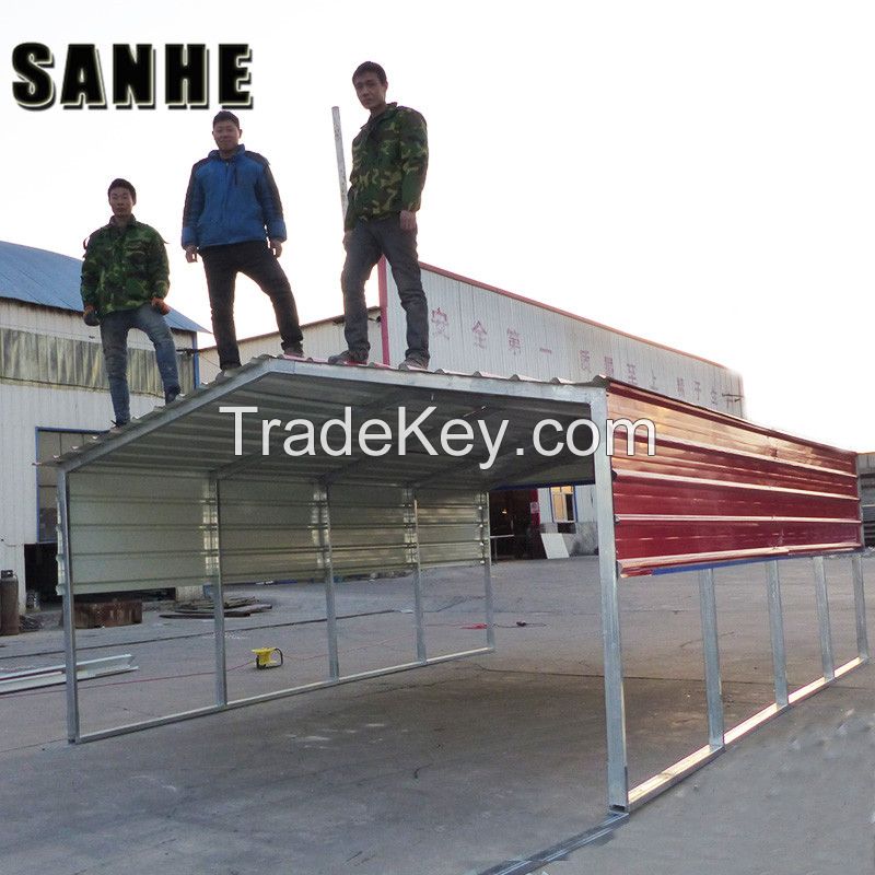 Regular style portable metal carports and carport with roofing sheet for one/two/three cars