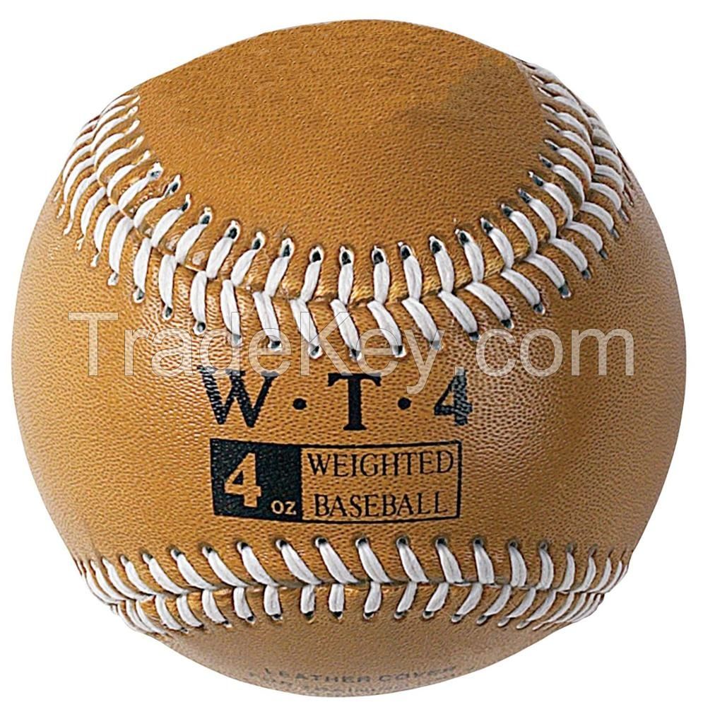 Leather baseball ball