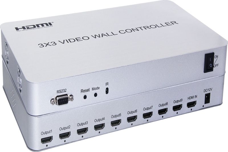 HDMI input 3Ãƒï¿½3 video wall controller / processor