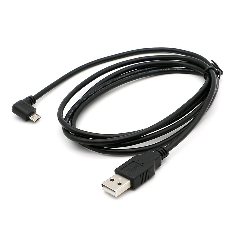 Free sample custom usb 2.0 a male to right angle 90 degree l shaped micro usb male data charging cable