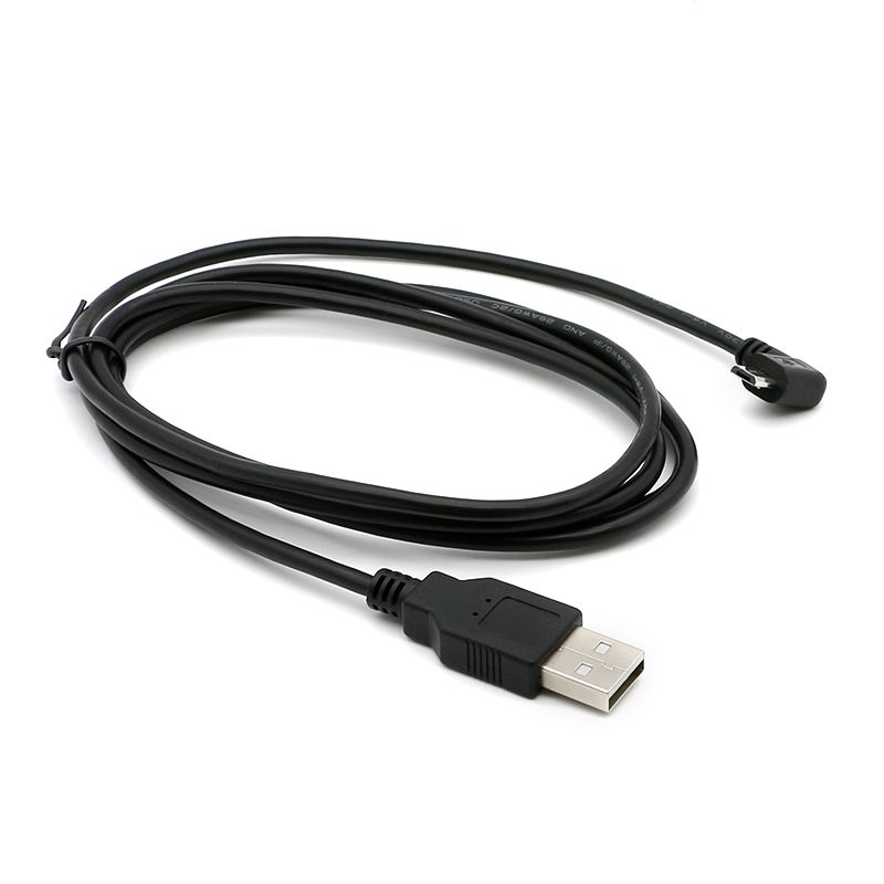 Free sample custom usb 2.0 a male to right angle 90 degree l shaped micro usb male data charging cable