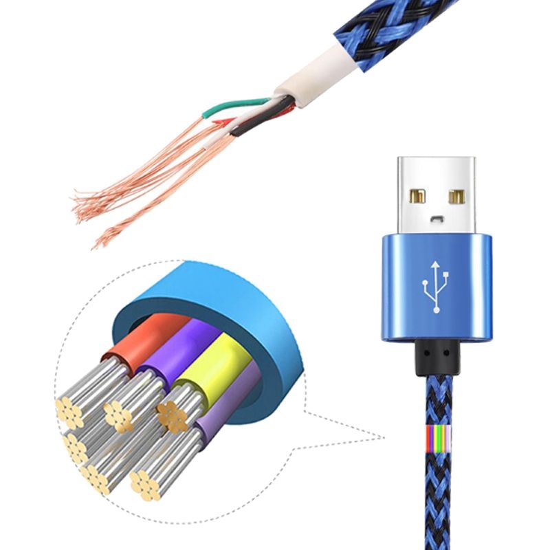 original colorful host otg laptop textile pl2303 power supply 5v 3a optical usb data cable for para android samsung mobile phone 